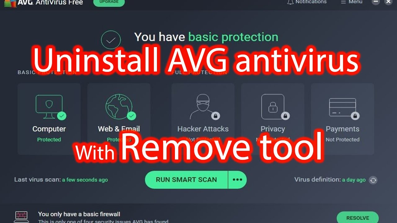 How To Uninstall Avg Antivirus From Windows 10 - YouTube