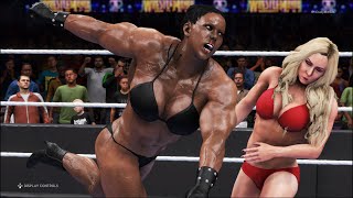 WWE 2K20 - Charlotte Flair vs. Miss Crush - FULL MATCH - Super Divas Fights ❤️