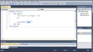 Visual Basic Tutorial 35 The Infinte Loop