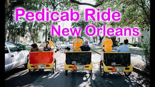 PediCab Ride to Dinner New Orleans French Quarter bike taxi bike cab