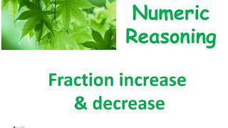 fraction increase and decrease