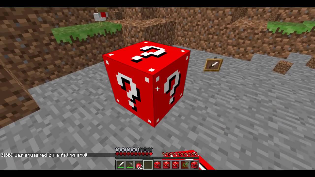 Minecraft: Mod Bemutató 11. Rész Red Lucky Block Mod - YouTube