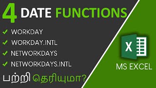 Date Functions in Excel in Tamil