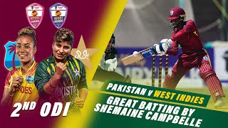 Great Batting By Shemaine Campbelle | Pakistan Women vs West Indies Women | 2nd ODI 2024 | PCB