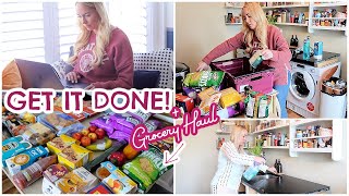 A PRODUCTIVE DAY / GET IT ALL DONE - Grocery Haul, Meal Inspo, Cleaning, WFH | Emily Norris AD