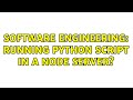 Software Engineering: Running python script in a node server?