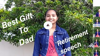 Retirement speech for Dad by Daughter | Best Retirement speech | Heartfelt Retirement Speech|BestOne