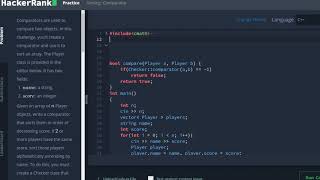 HackerRank Interview Prep - Problem 17: Sorting:Comparator