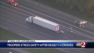 FHP troopers stress driving safety after deadly I-4 crashes