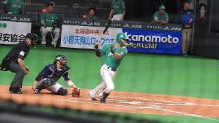 ＜2019.5.10西武戦6回裏1アウト1、2塁＞西川遥輝がライトへヒットを放つ