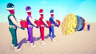 PRESENT ELF COLOR PACK vs EVERY GOD - Totally Accurate Battle Simulator TABS