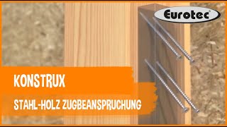 KonstruX Stahl-Holz Zugbeanspruchung / Steel-timber tensile loading