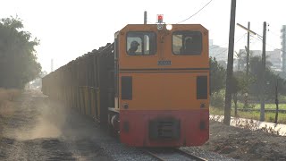 台糖 虎尾糖廠 112/113製糖季鐵道運蔗首日 第二班原料空車 本務德馬145 後壁寮旗站通過/ TSC Huwei plant,Diema leading empty sugarcane cars