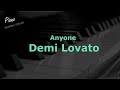 Anyone - Demi Lovato - Lower Key (Piano Instrumental Backing Track Karaoke)