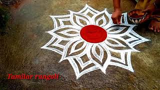 Thai madham thaipoosam special super rangoli/easy pandaga muggulu/padi kolam/Tamilar rangoli