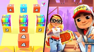 jelly Run 2048 - Subway Surfers - All Levels Gameplay Android,iOS Mobile Games