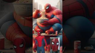 fat superheroes eating noodles at a stall💥 Marvel & DC-All Characters #marvel #a