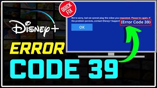 How to Fix Disney Plus Error Code 39 || Disney+ Error 39 [SOLVED]