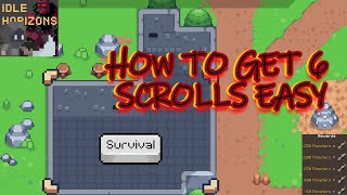 How to get 6 scrolls in survival mode - Idle Horizons