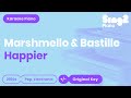Happier (Piano Karaoke Instrumental) Marshmello & Bastille