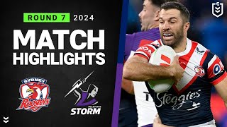NRL 2024 | Roosters v Storm | Match Highlights