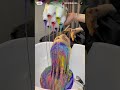 rainbow hair colour 🌈😍✨️✨️ haircolor youtubeshorts viral shorts