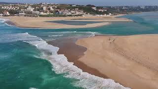 Breathtaking Drone Flight Over Lagoa de Óbidos | Portugal’s Stunning Coastline 🌊🏖️ 2025