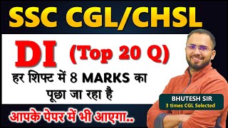 DI : Top 20 questions from All CHSL 2024 questions Data Interpretation Fast revision for SSC CGL