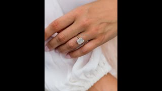 3.50ct 8x10mm Radiant Cut Diamond Solitaire Engagement Ring in 10k White Gold for Jamal Ahel