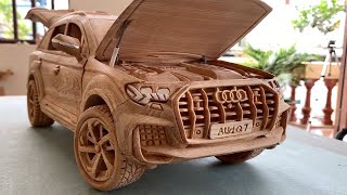 Wood Carving - Audi Q7 2021 (New Model) - Wooden Car