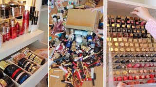 [ASMR]satisfying makeup organizer#16 #restocking #asmr #clean #tiktok