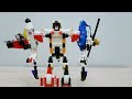 qman 6 in 1 warrior of the damned transformers combiner superion lego compatible bricks