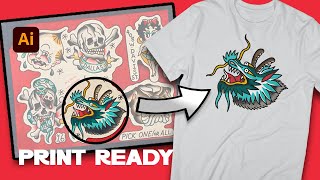 How To Make Tattoo Flash T-Shirt Print Ready