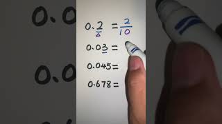 How to convert decimals to fractions #decimal #fraction #fractions #shorts