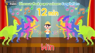 Dinosaur Rock paper scissors Compilations 12min  - 공룡가위바위보 12분ㅣleopang