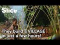 Jungle adventure with the Baka Pygmies: building shelters | SLICE