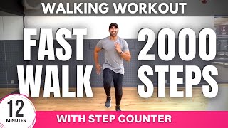 12 Minute Fast Walk | Speed Walking Workout | Daily Workout at home