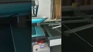 paper spot uv screen printing line with uv and pick up arm