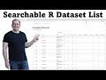 Searchable list of built in R Datasets