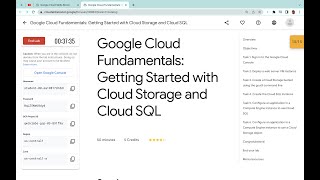 Google Cloud Fundamentals: Getting Started with Cloud Storage and Cloud SQL || #qwiklabs | #coursera