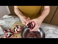 how to cut pomegranate and freeze it super easy