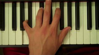 How To Play an A Augmented Major 7th Chord on Piano (Left Hand)
