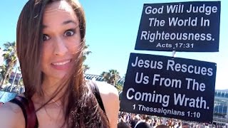 DEBATING CRAZY RELIGIOUS PROTESTERS AT COMIC CON!
