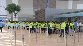 내년 개장 인천공항 제2터미널 '손님맞이 준비 착착' / 연합뉴스TV (YonhapnewsTV)