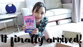 [EN, KR]  Unboxing My Package from Korea 📘 한국에서 온 소포 언박싱 Feat. 라운딩, 미국식 아점