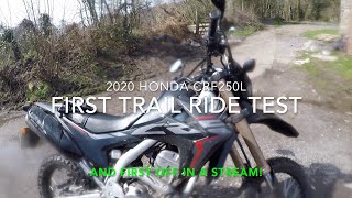 First Trail Ride of 2020 Honda CRF250L - I landed in a stream!