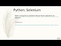 Python | Selenium | Mouse Over
