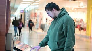 Interactive map kiosk in Galerie Harfa