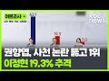 [여론조사]권향엽, 사천 논란 뚫고 1위..이정현, 19.3% 추격 / 순천·광양·곡성·구례(을) 선거구 / KBC뉴스