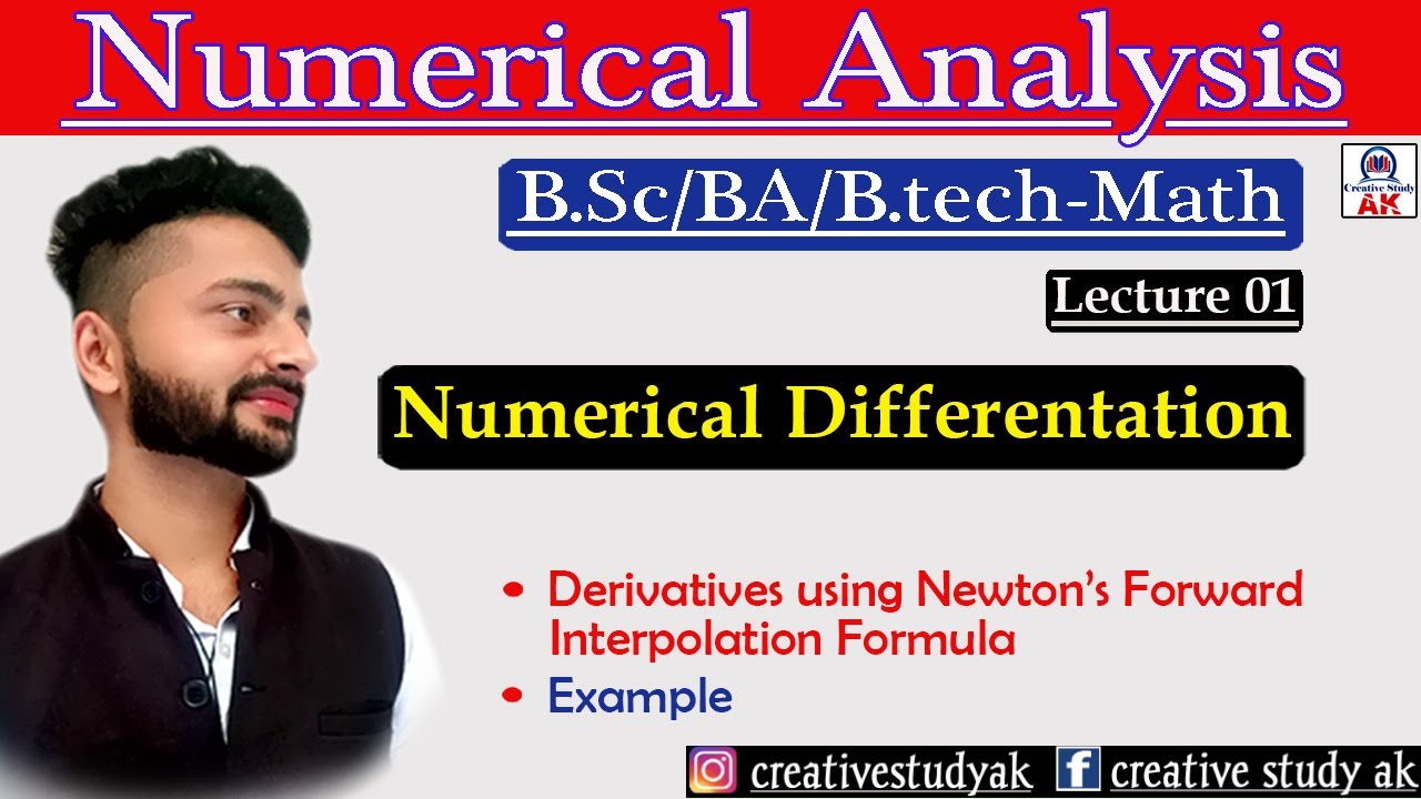 Lec 01 | Numerical Differentiation | Numerical Analysis | B.Sc/BA/B ...